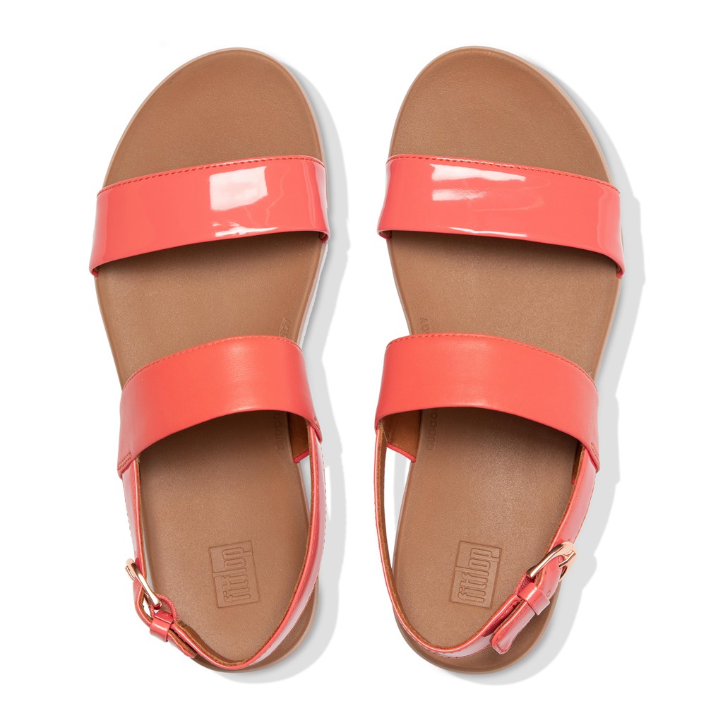 Fitflop Womens Sandals Pink - Barra Patent-mix Back-strap - GA9176023